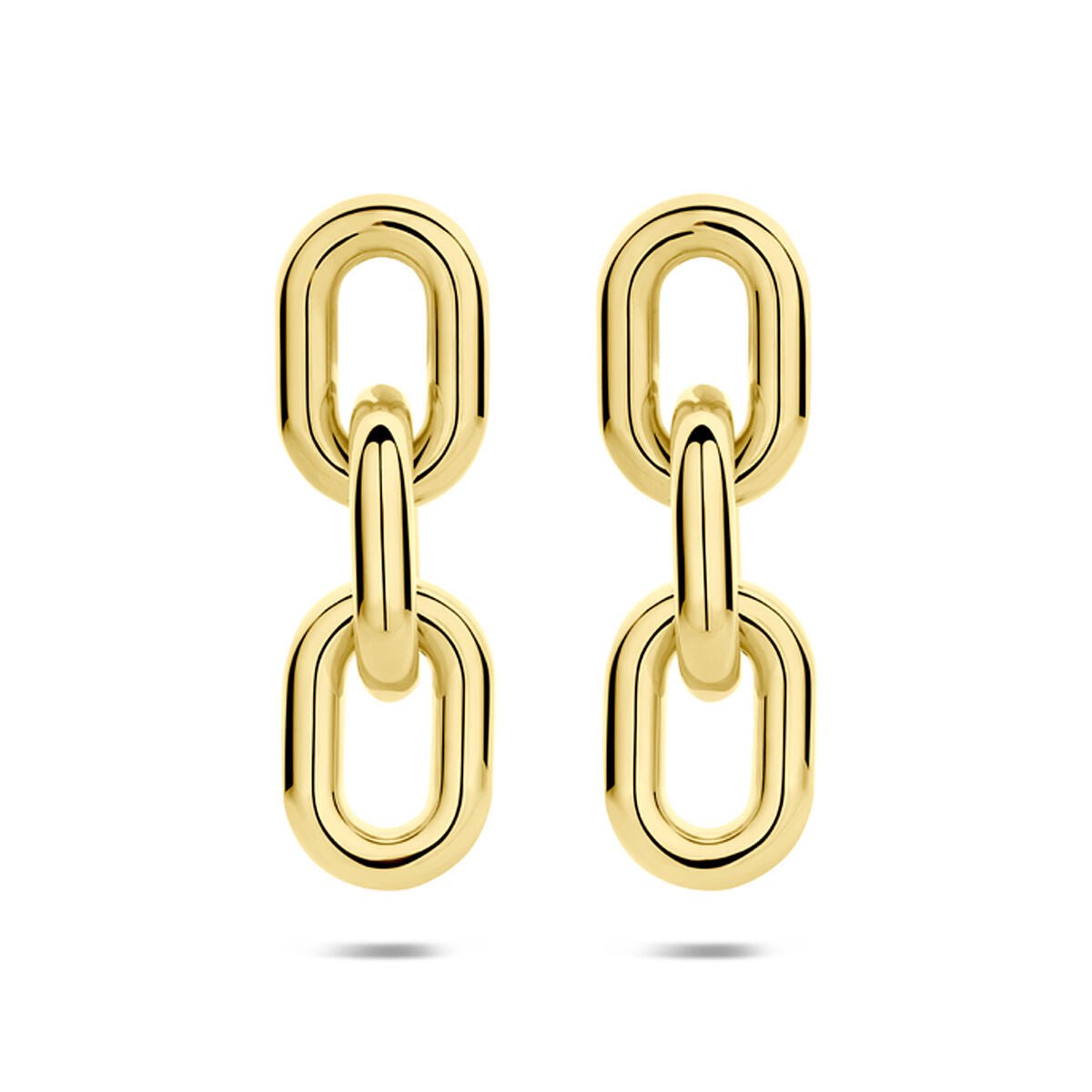 Edelstalen oorhangers schakel ion plating 65 mm - 6506151
