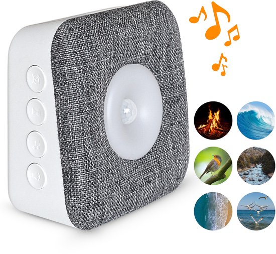 Wikoo® Nichoir sonore - Zwitscherbox - Nichoir sonore pour oiseaux avec capteur - Pour Toilettes - Détecteur de mouvement - Nichoir chantant - 9 sons différents - Sons apaisants - Pour la maison, le bureau, les toilettes ou la salle de bain