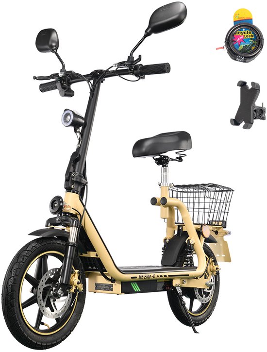 Twofish M5 Elite-E Elektrische Scooter/Brommer - 500W Motor - 48V13Ah Batterij - Max Snelheid 40km/h - Max Bereik 30km - EEC Gecertificeerd
