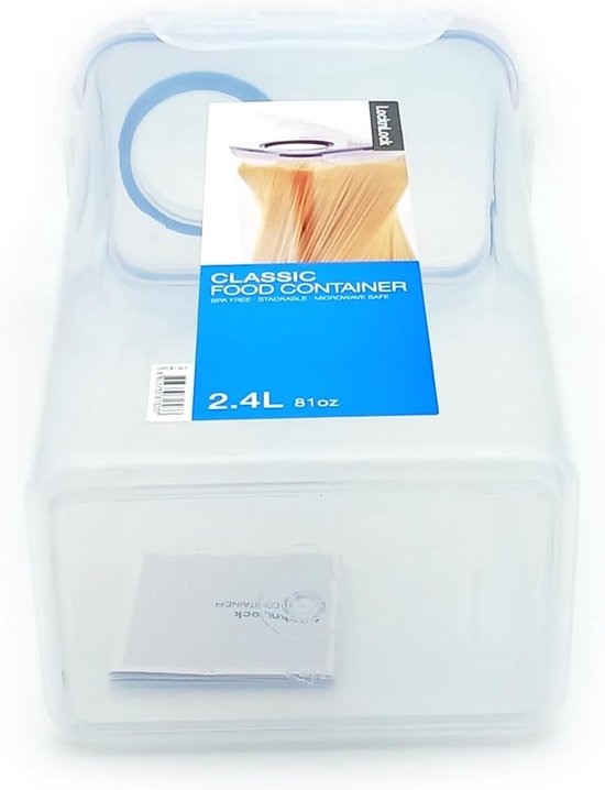 LockNlock Roestvrijstalen Opbergdoos Met Deksel - 3,6 L, BPA-vrij, Vaatwasmachine- En Diepvriesbestendig (-20°C), 265 X 185 X 110 Mm