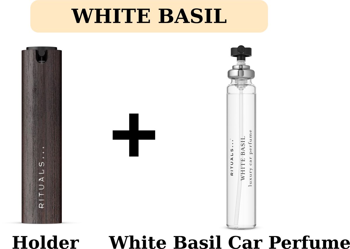 Rituals - White Basil - Luxury Car Perfume Kit + Gift bag - Rituals Auto Parfum - Car Parfume Kit