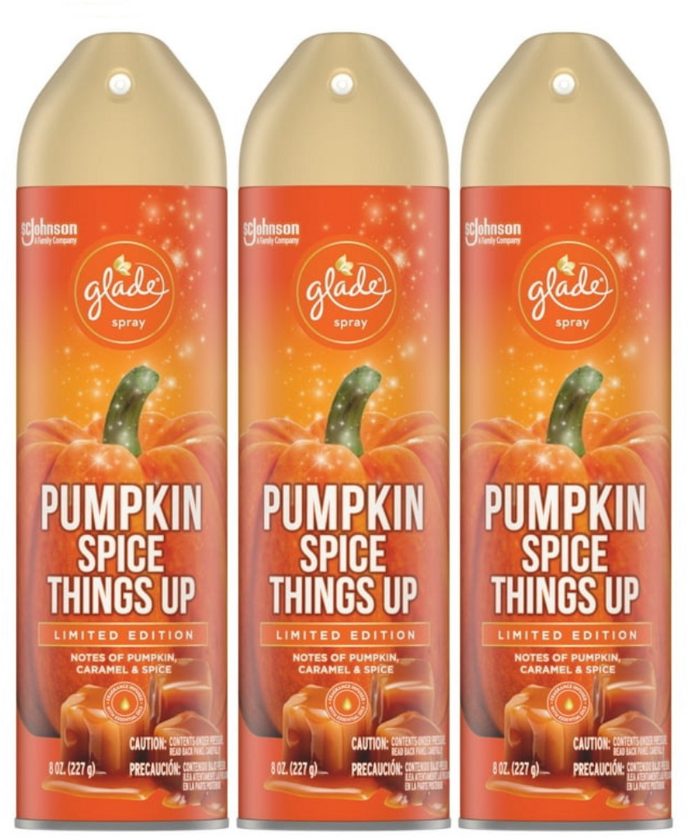 Glade - pumpkin spice things up - luchtverfrisser - huiskamer spray - herfst - room spray - Caramel - pumpkin