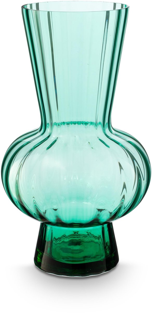 Vaas - Bloemenvaas van Glas - Groen - 26x45cm