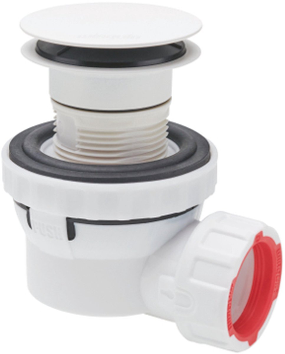 Wirquin Nano 6.7 Wastafelsifon - pop-up waste - wit