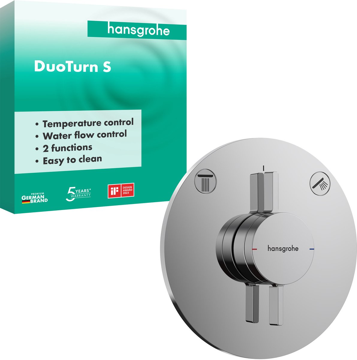 Hansgrohe DuoTurn S Inbouw mengkraan - voor 2 functies - hoogglans chroom