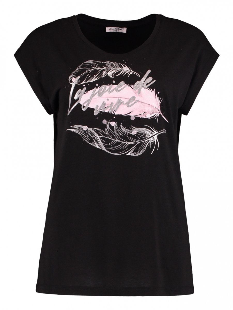 Zabaione - Dames T-shirt | Zwart | Maat XL