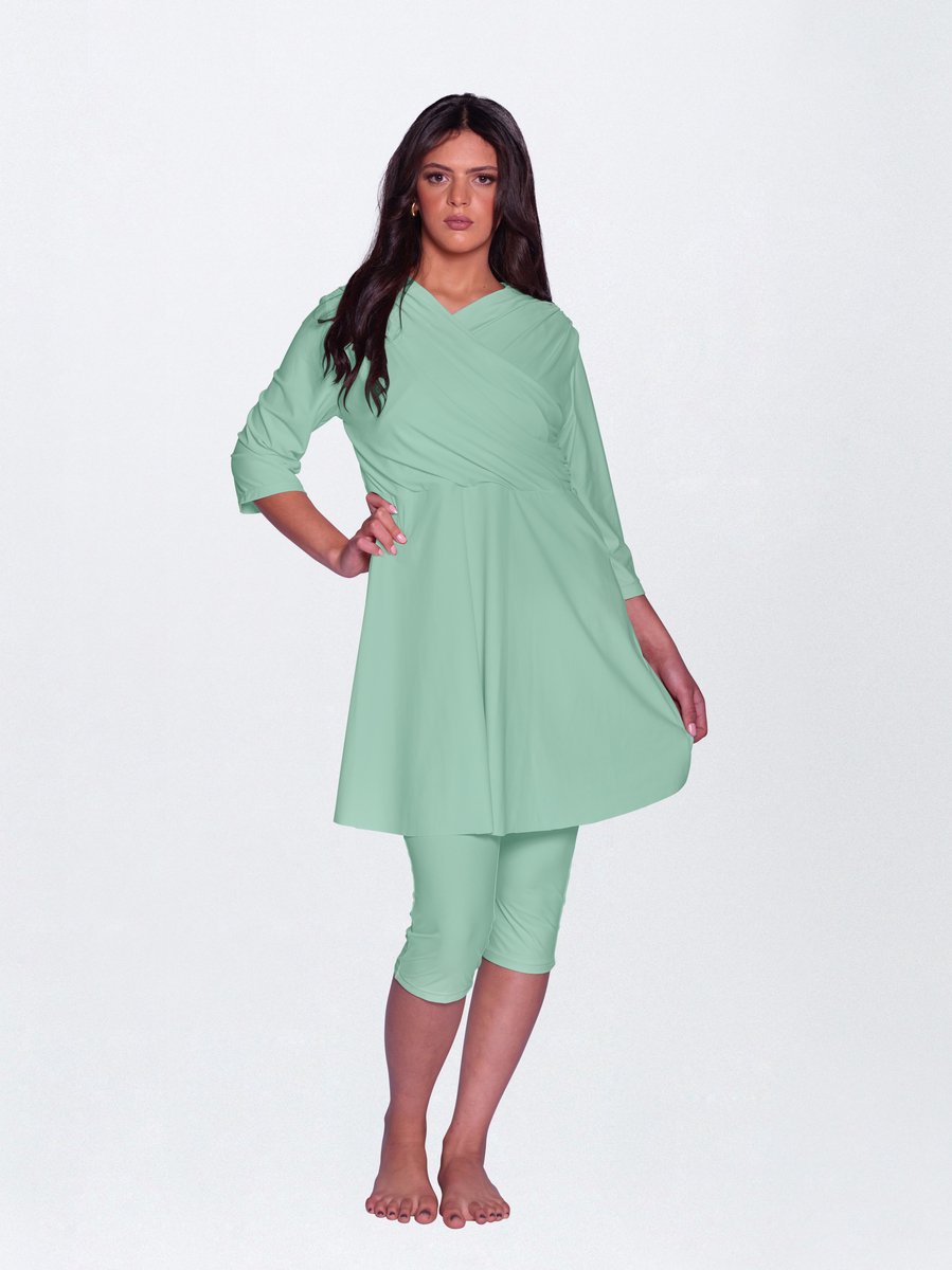MYKINY BRAND - Semi Burkini Ranya - Mint groen - Maat XL - Badpak