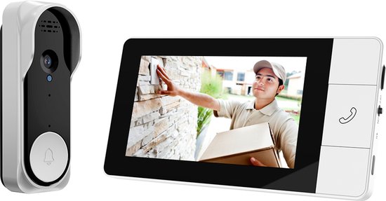 Doorsafe 4140 - Draadloze camera deurbel - 4.3″ Scherm