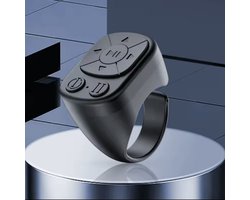 Bluetooth Ring - Slimme Bediening voor Smartphone & Tablet - Perfect voor TikTok, YouTube & Snapchat - Geschikt voor iPhone, Android & iPad - Zwart - Scroller & Afstandsbediening