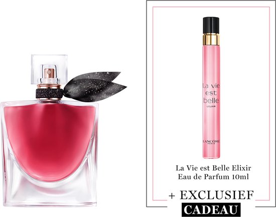 Lancôme La Vie est Belle Elixir Eau de Parfum + Cadeau - La Vie est Belle Elixir Eau de Parfum 50ml & La Vie est Belle L'Elixir Eau de Parfum 10ml Cadeau - Dames Parfum - 60ml