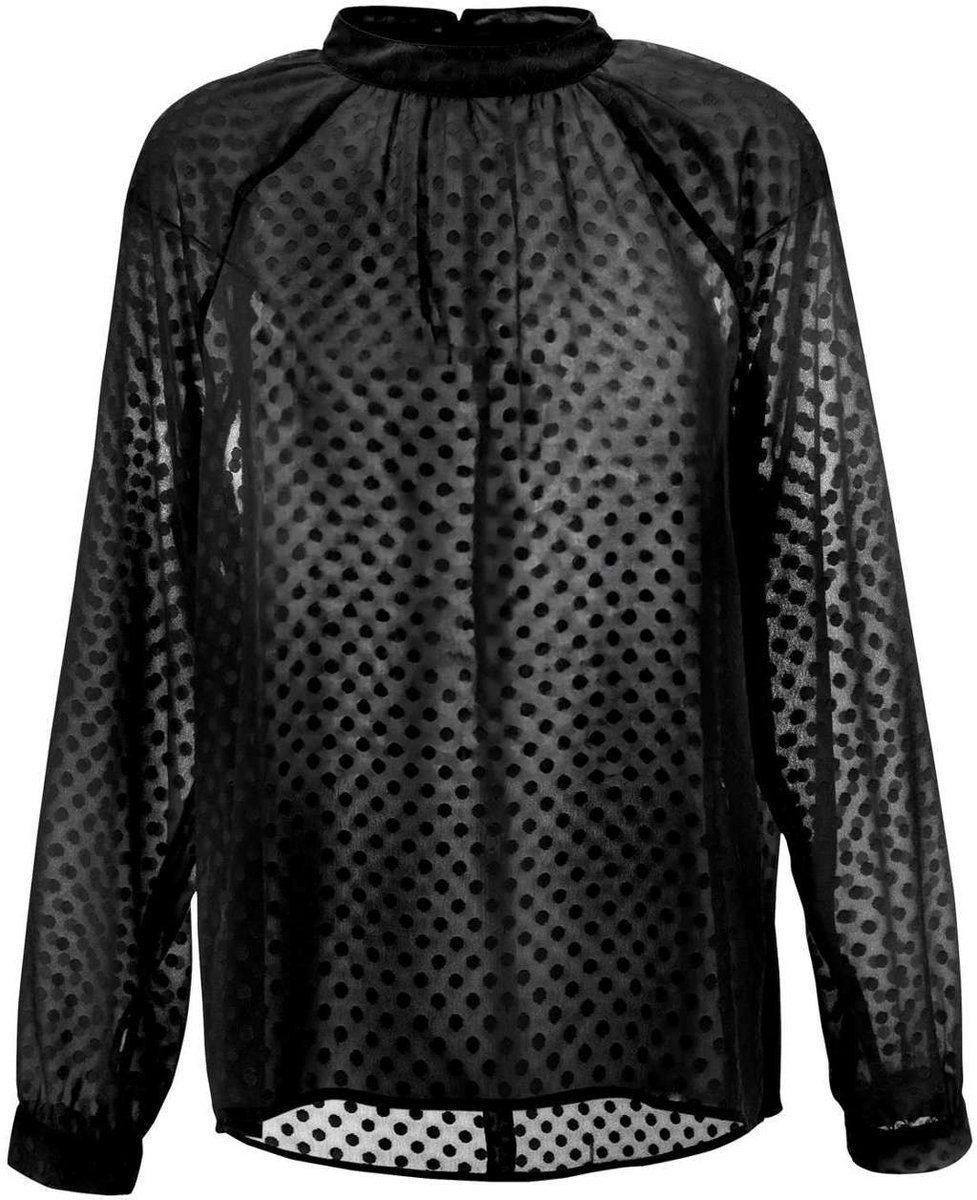 Aniston | Blouse |Feestelijk | Gestippeld Transparant | Zwart | maat 40