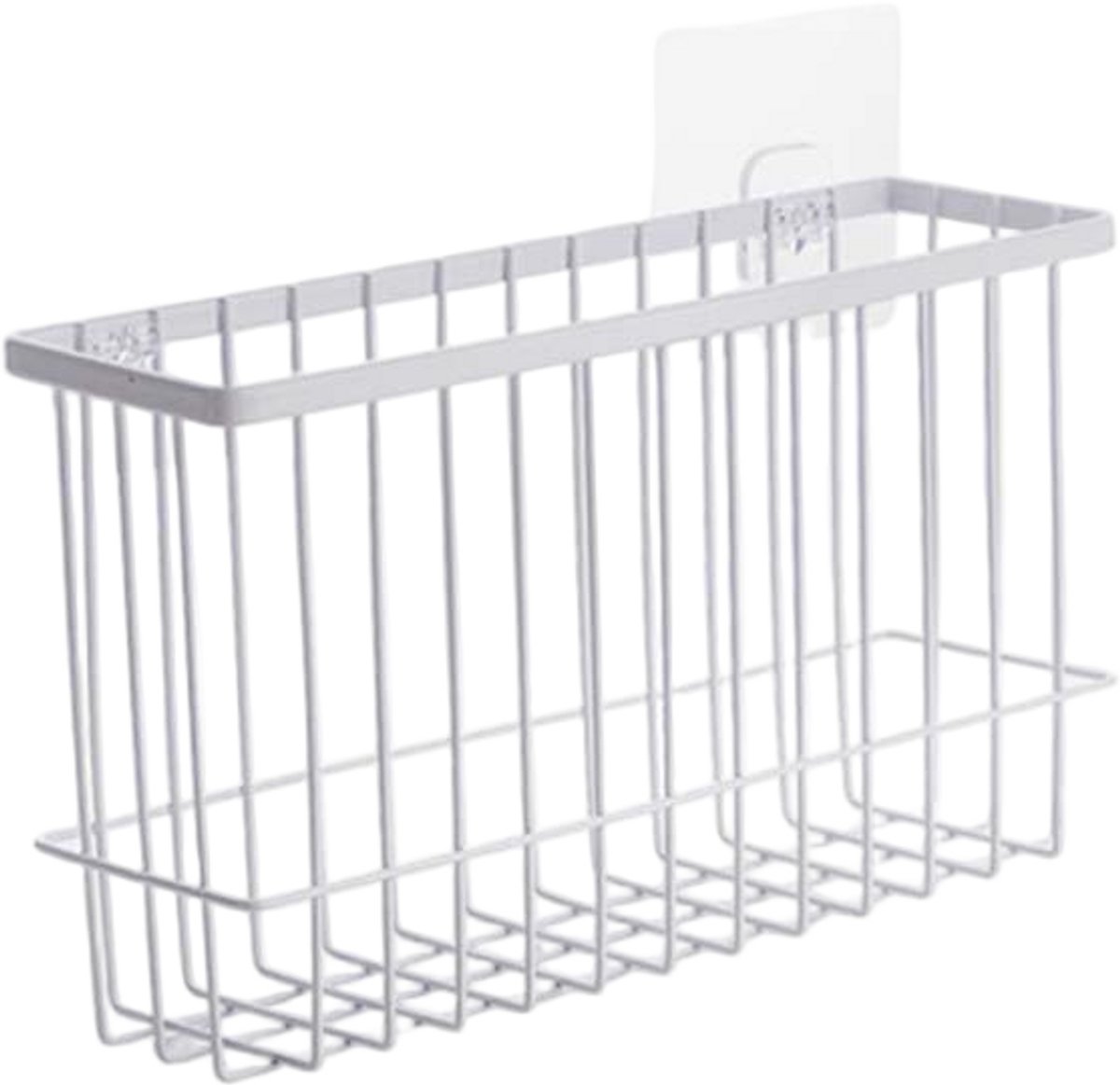 Opbergdoos voor keukenkastdeuren - Zelfklevende opbergdoos voor aan de muur - Kast - Badkamer - Koelkast - Opbergdoos voor kleine artikelen - Wit - 25,5 * 7,5 * 15 cm