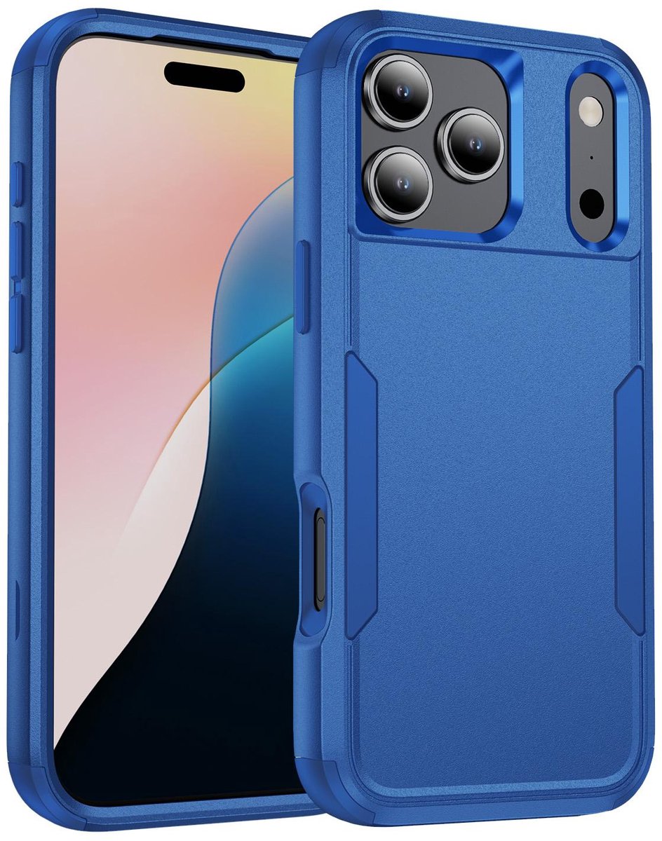 Mobigear Hoesje geschikt voor Apple iPhone 17 Pro Max Telefoonhoesje Hardcase | Mobigear Ultra Tough Backcover Shockproof | Schokbestendig iPhone 17 Pro Max Telefoonhoesje | Anti Shock Proof - Marineblauw