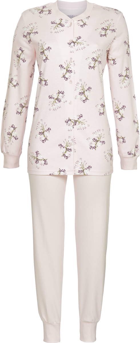 Ringella Warme katoenen doorknooppyjama roze - Roze - Maat - 46