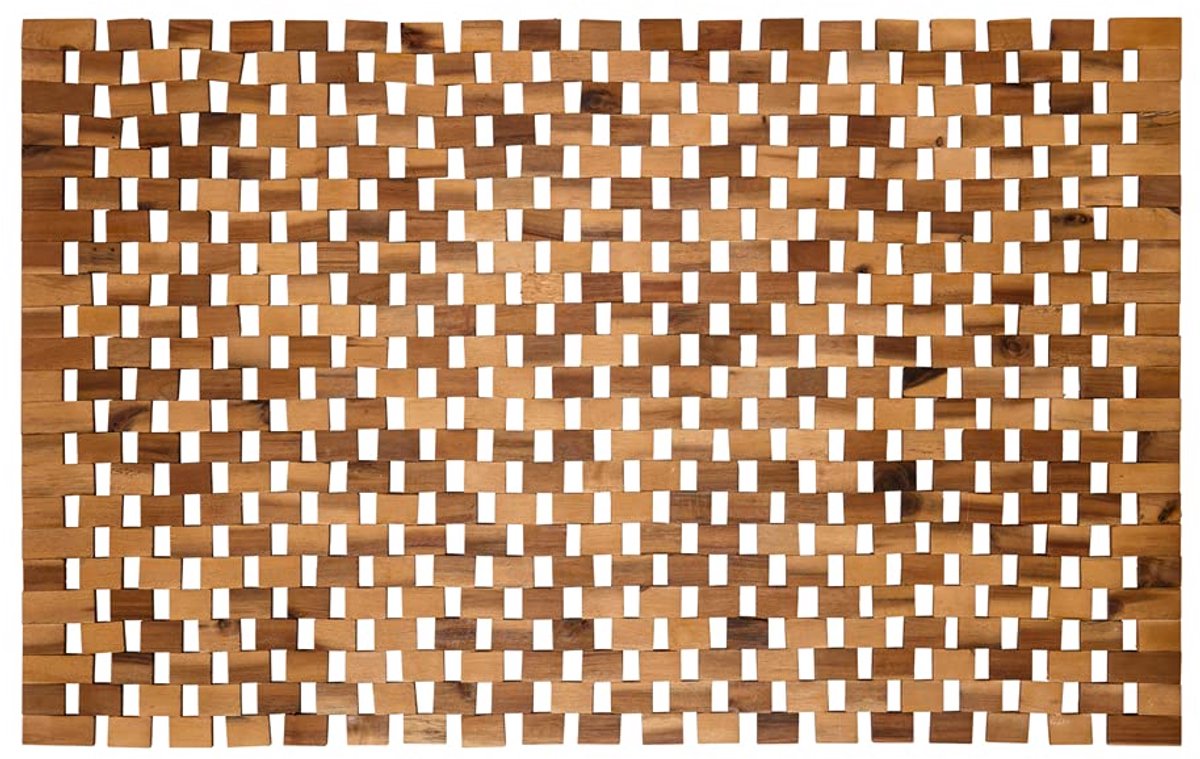Houten badkamer mat - antislip - acaciahout - multifunctioneel