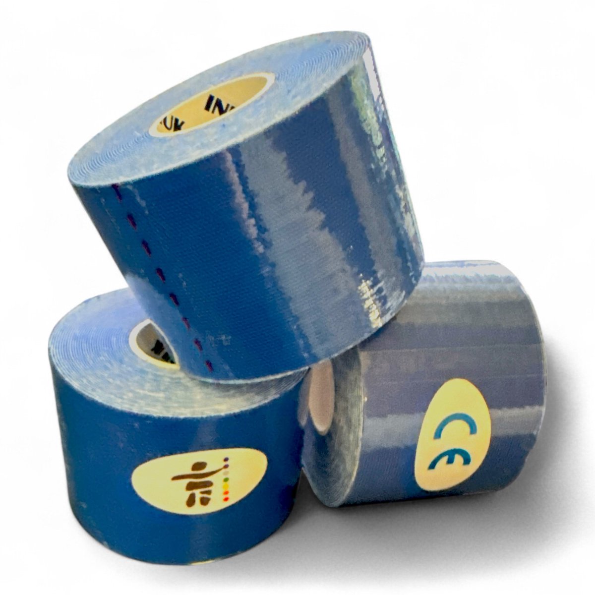 Inuk - Kinesiotape - Sporttape - 3 rollen - Donkerblauw - Premium Quality - Watervast - voorkom blessures