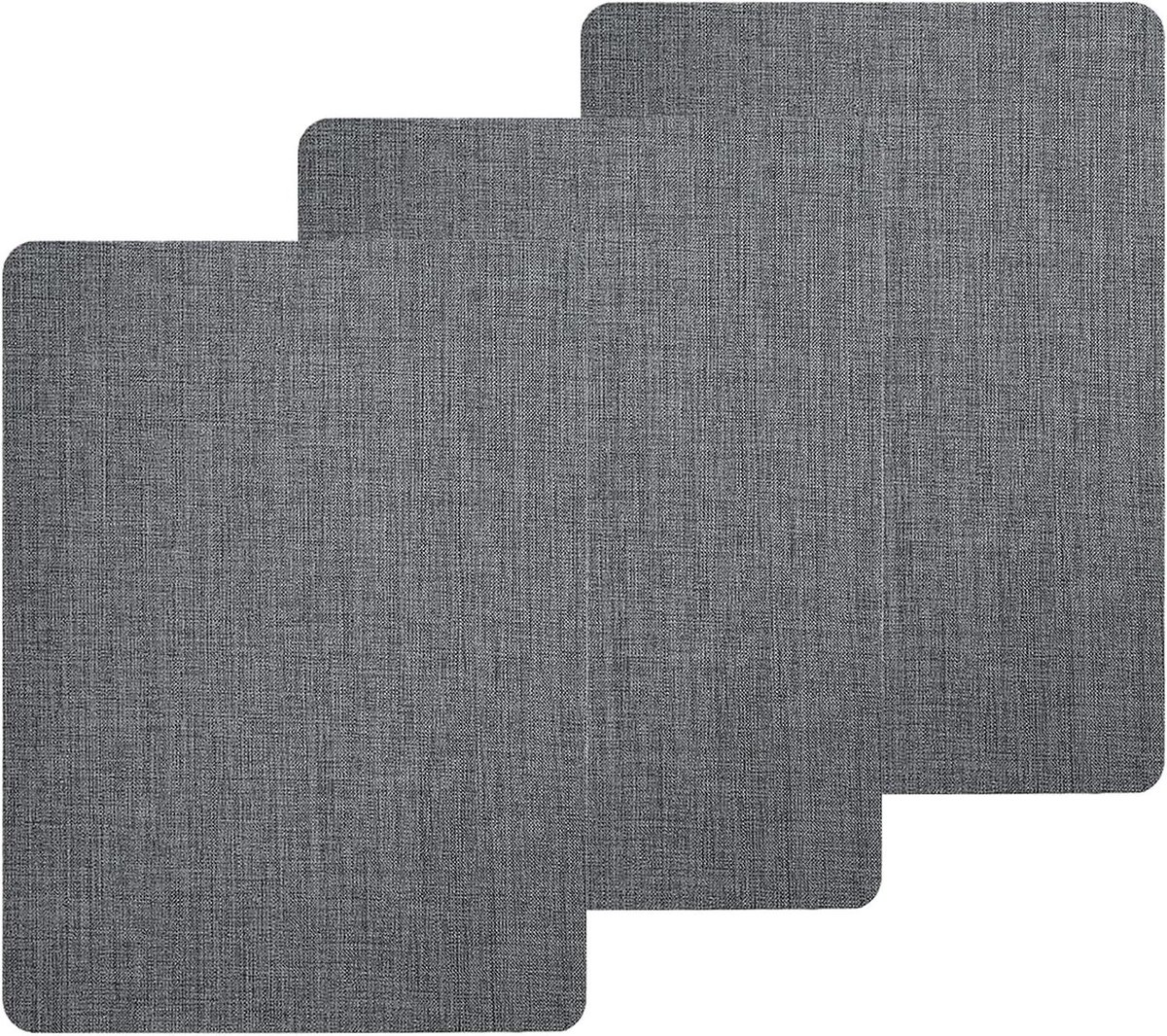 Image of 3 stuks Zelfklevende Linnen Stofpatches - Grote Reparatiepleisters voor Banken, Stoelen en Kleding - Heavy-duty Donkergrijze Tapijtreparatieset (203 x) - Herbruikbaar en Gemakkelijk te Snijden