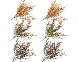 6 bundels herfstbloemen, kunstmatig herfstboeket, kunstbloemen, herfstverloop, herfstbladeren, herfsttakken, herfstplanten, bloemen voor herfstdecoratie, binnen- en buitendecoratie