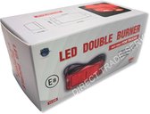 DTS LED Double Brûleur Rouge – Look Hollandais Old School – 12/24 V – Homologation E
