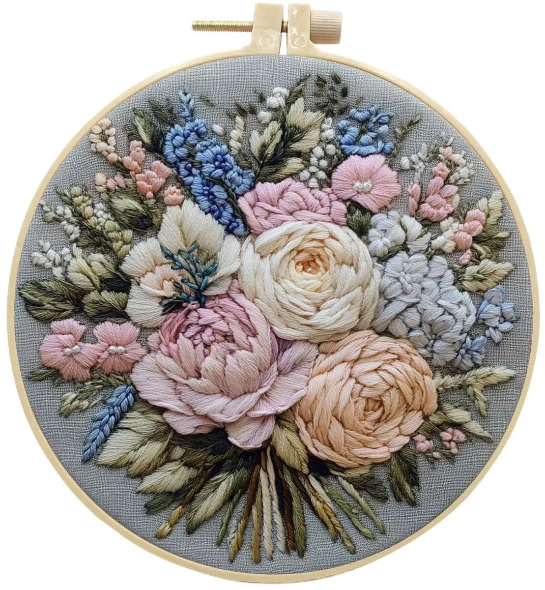 BOTC Borduurpakket - Borduurset van 4 - Borduurpakketten voor Volwassenen - Hobby en Creatief - Borduren - Bloemen — afbeelding 6