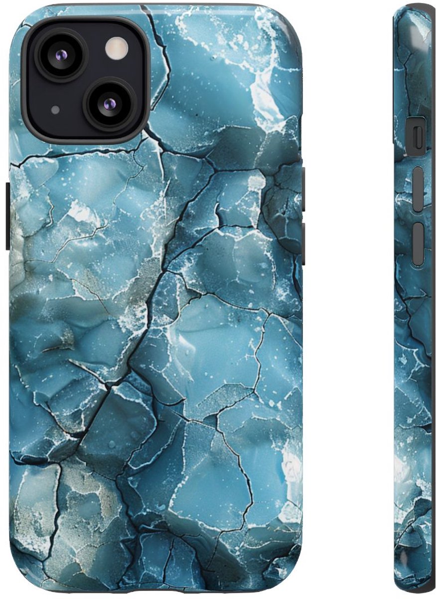 IJzige Fractalstructuur met Grunge – Telefoonhoesje Geschikt voor iPhone 13