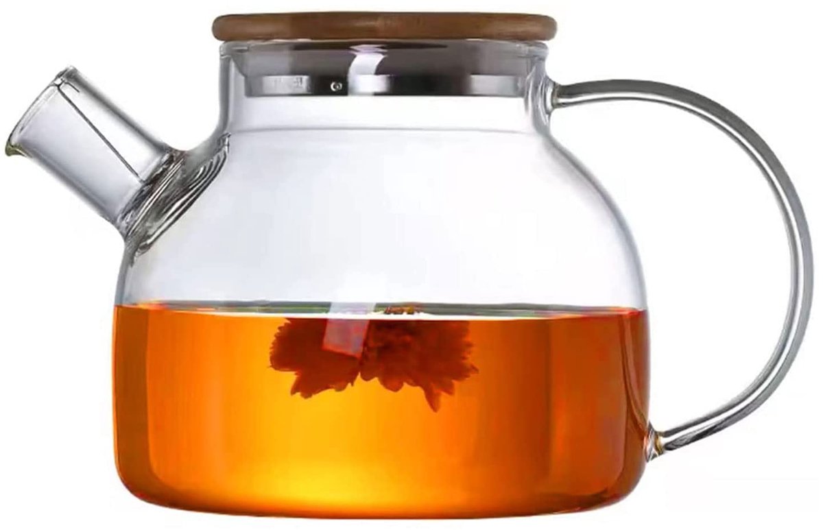 Glazen Theepot met Infuser - Hittebestendig - 1000ml - Borosilicaatglas