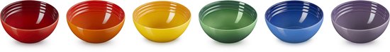 Bols à collation Vancouver Le Creuset 330 ml, couleurs arc-en-ciel, Set de 6