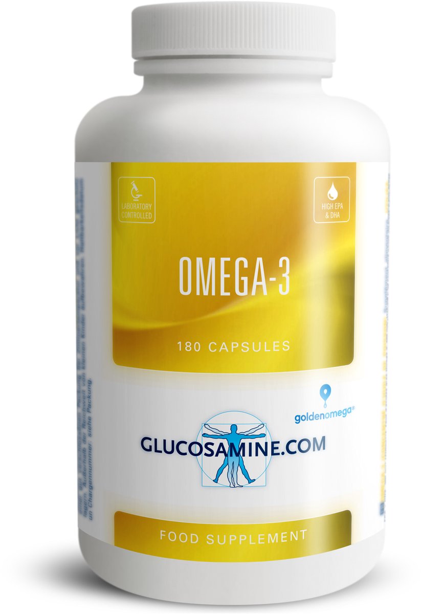 Glucosamine.com - Omega-3 - zeer voordelige grootverpakking - 180 caps