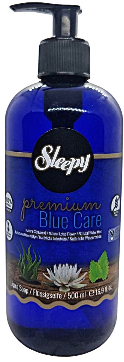 Sleepy Premium Blue Care Series Vloeibare zeep ( parabenen- en glutenvrij ) 500 ml - Sleepy Premium Mavi Bakım Serisi Sıvı Sabun - Sleepy Premium Blue Care Series Liquid Soap 500 ml