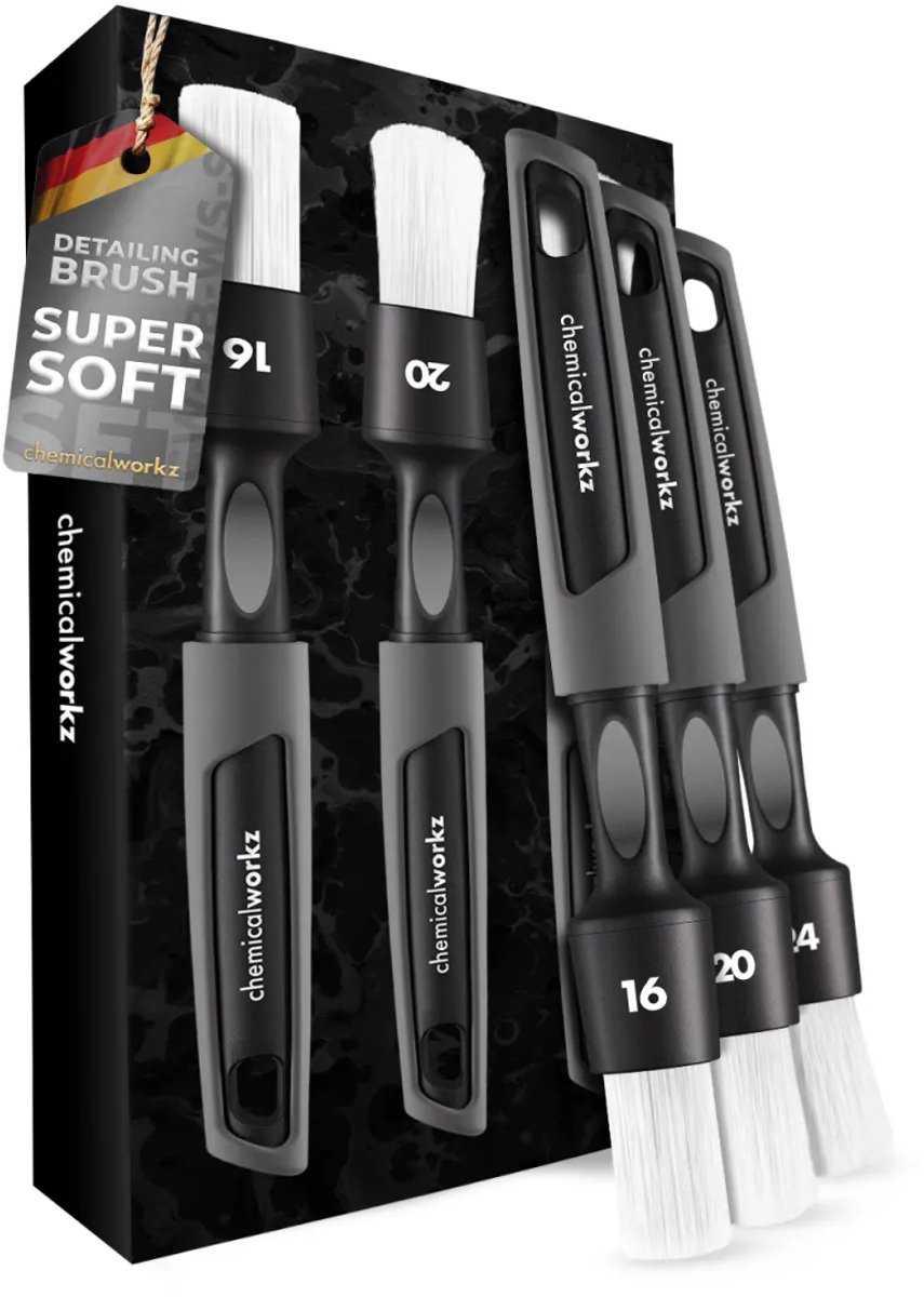 ChemicalWorkz® - White Soft Brush Set - 3 Items