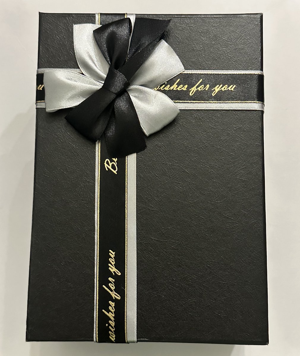 Luxe Cadeaudoos met Lint -36*25*17cm - Zwart - Geschenkverpakking - Herbruikbaar