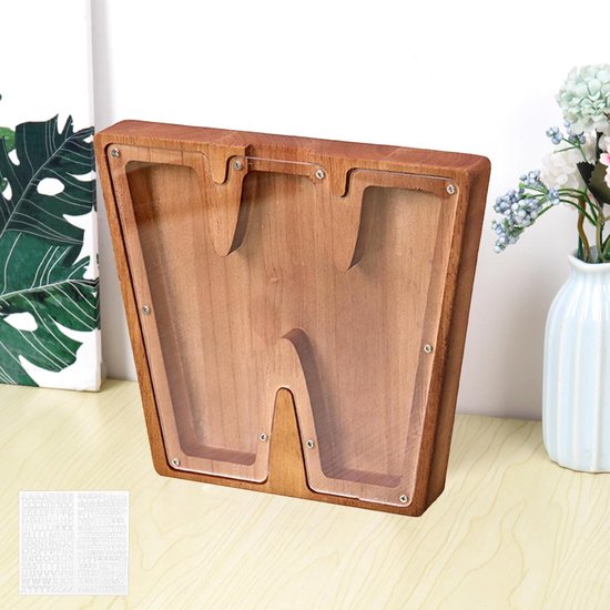 Houten spaarpot voor contant geld 10000 - Challenge Houten Spaarbank, Nummer Spaardoos Coin Saver met doel voor vakantie Houten spaarpot voor contant geld 10000 - Challenge Houten Spaarbank, Nummer Spaardoos Coin Saver met doel voor vakantie