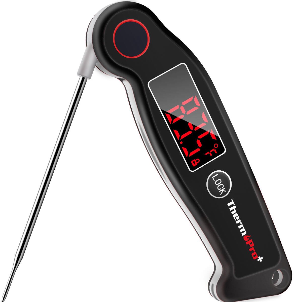 ThermoPro TP19 Digitale waterdichte vleesthermometer - Kerntemperatuurmeter - Grillthermometer - Kookthermometer - Vlees thermometer - met direct afleesbare temperatuur en automatisch aanpasbaar LED-display
