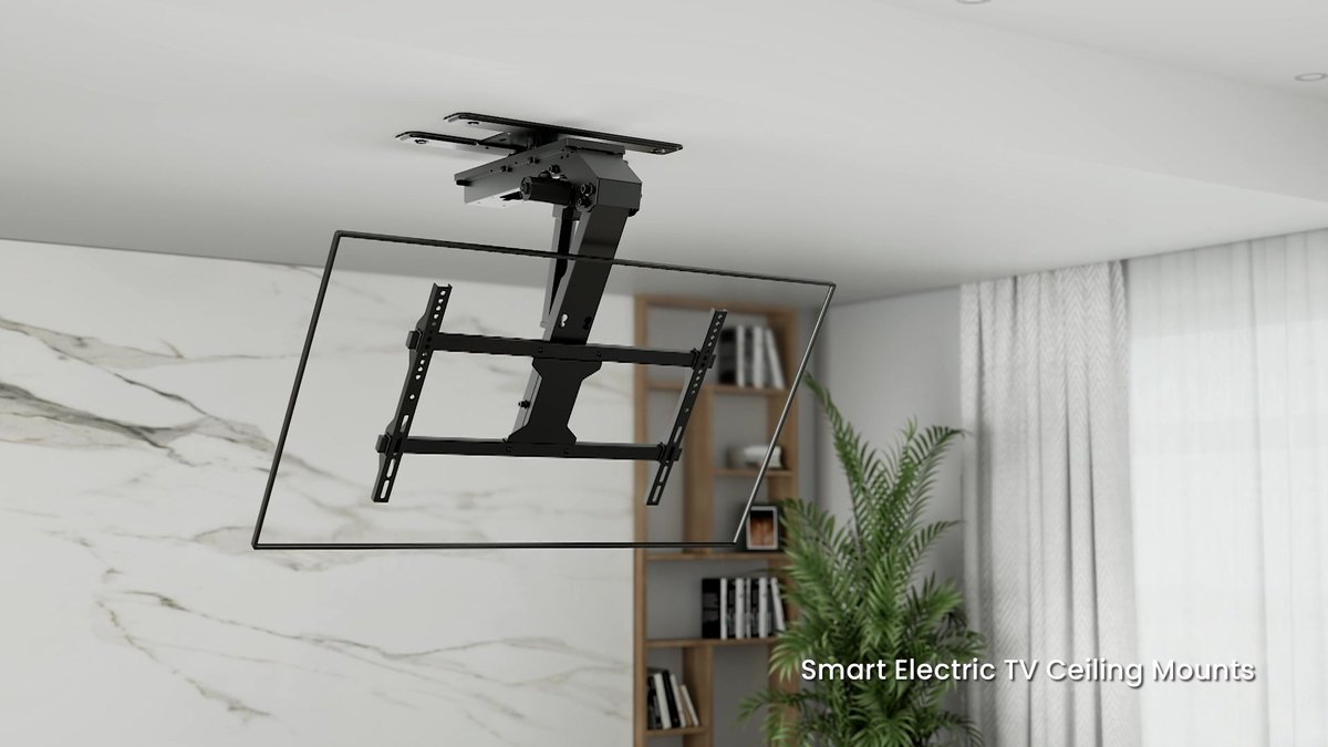 Support TV Plafond Réglable - Support TV Au Plafond Motorisé