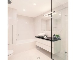 HOFTRONIC Venezia - Set van 6 LED inbouwspots Wit - IP65 waterdicht - Dimbaar - 6 Watt 600 lumen - Met lichtbron - 2700K Warm wit licht - Zaagmaat 65mm - inbouwdiepte 45mm - Geschikt voor badkamer, woonkamer, veranda en carport - 3 jaar garantie