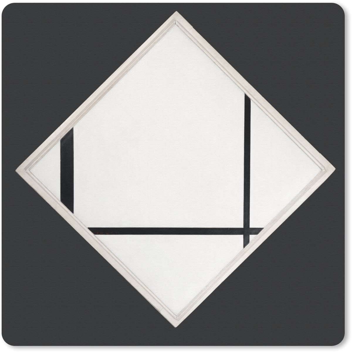 Muismat 20x20 cm - Mousepad Compositie 4 - Piet Mondriaan - Muismatten