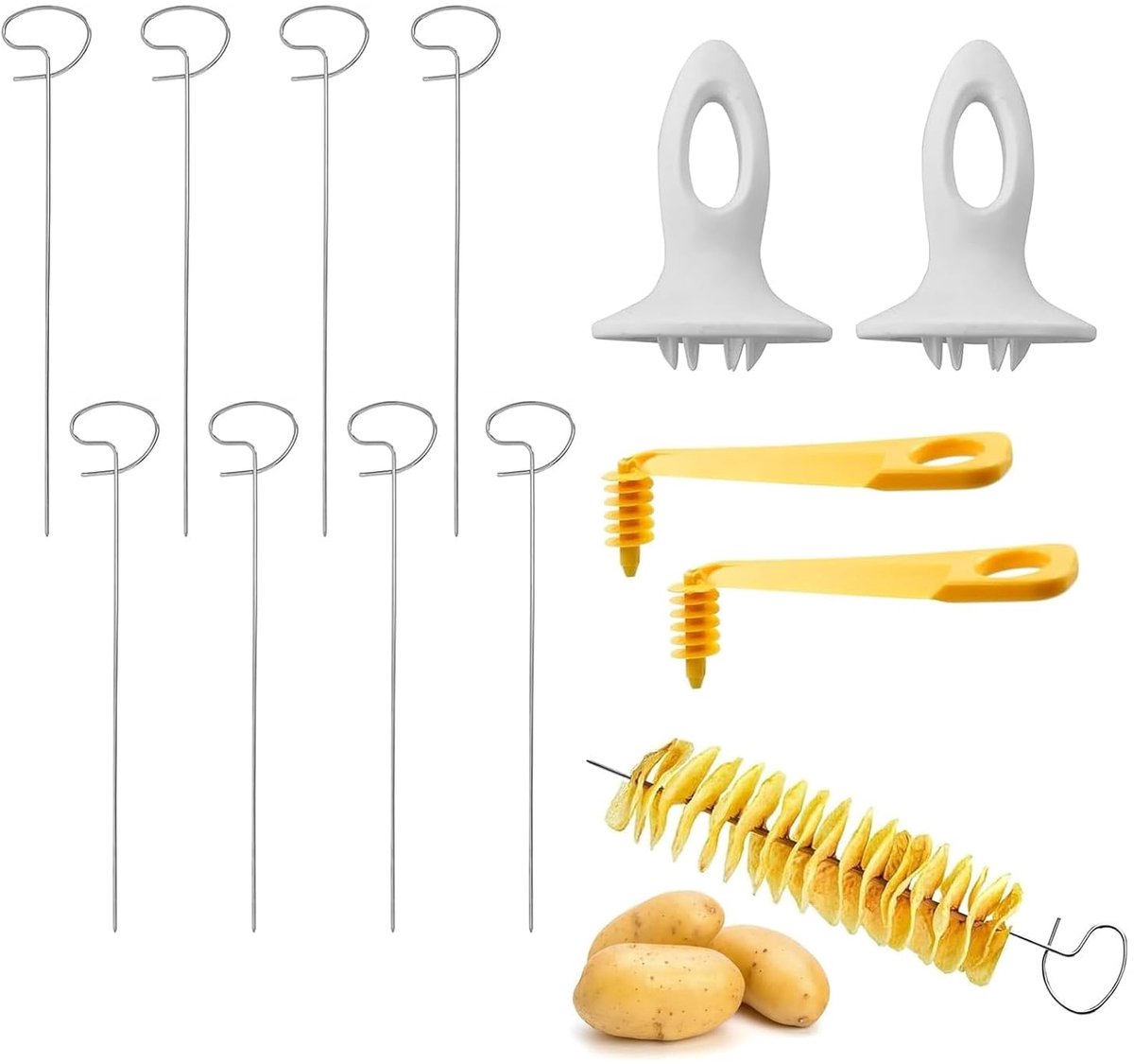 Spiraalsnijder Aardappelset - Creatief Snijden - Set van 12