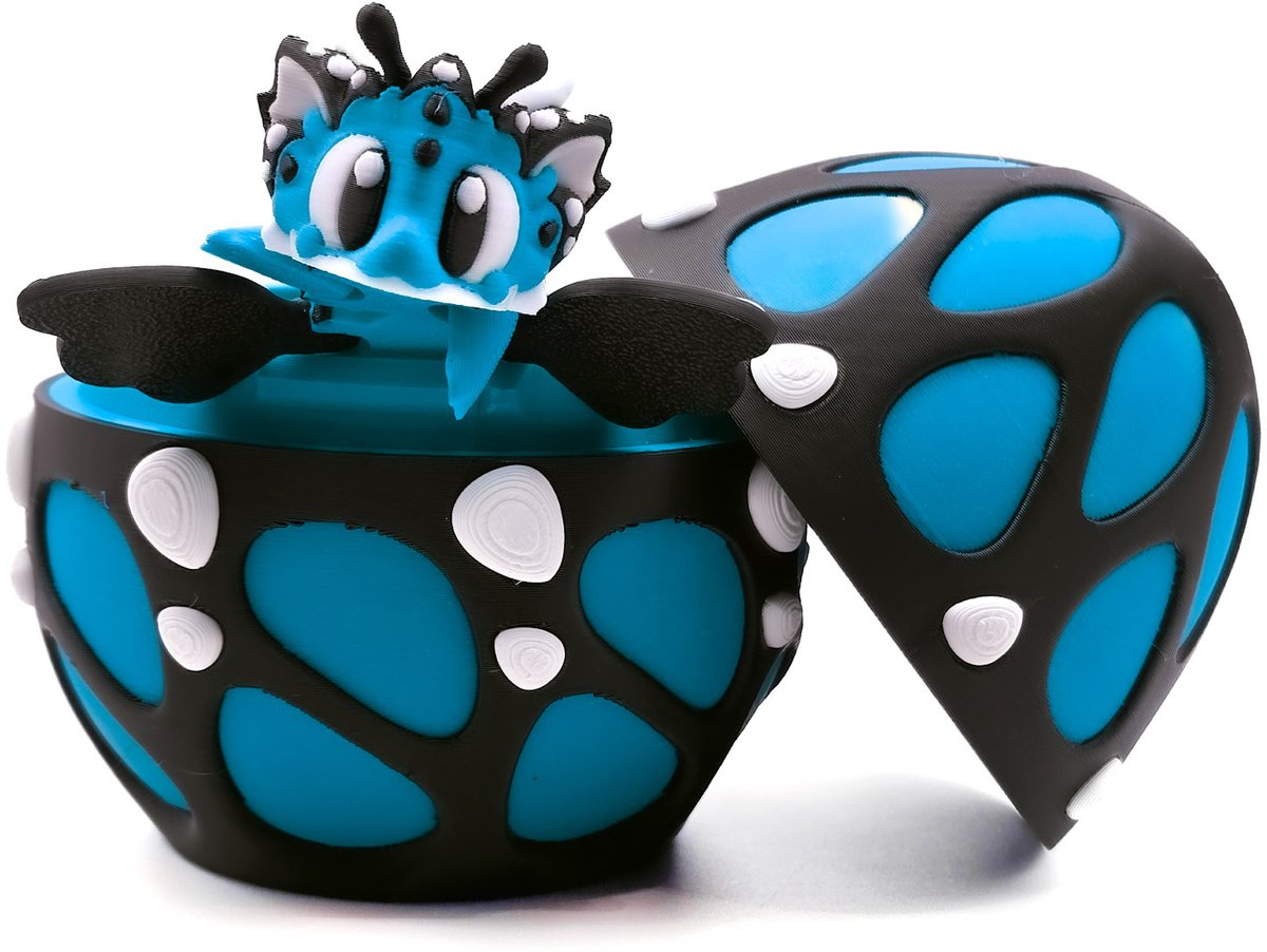 Cosmetalic Vlinder Draak in Thema Ei - 3D Print Speelgoed & Fantasy Decor