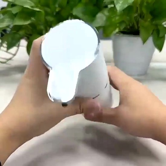 Automatische Zeepdispenser - 350ml - Zeeppompje - USB-Oplaadbaar Met Infraroodbewegingssensor - Automatische Foam Dispenser - Foam Technologie - Infrarood Sensor - Schuimzeep Dispenser - Geschikt Voor Badkamer, Keuken, Kantoor - Wit