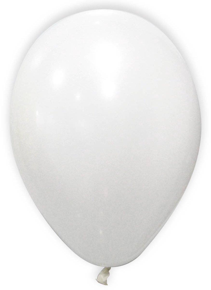 GLOBOLANDIA - Witte gemetalliseerde ballonnen van 28 cm