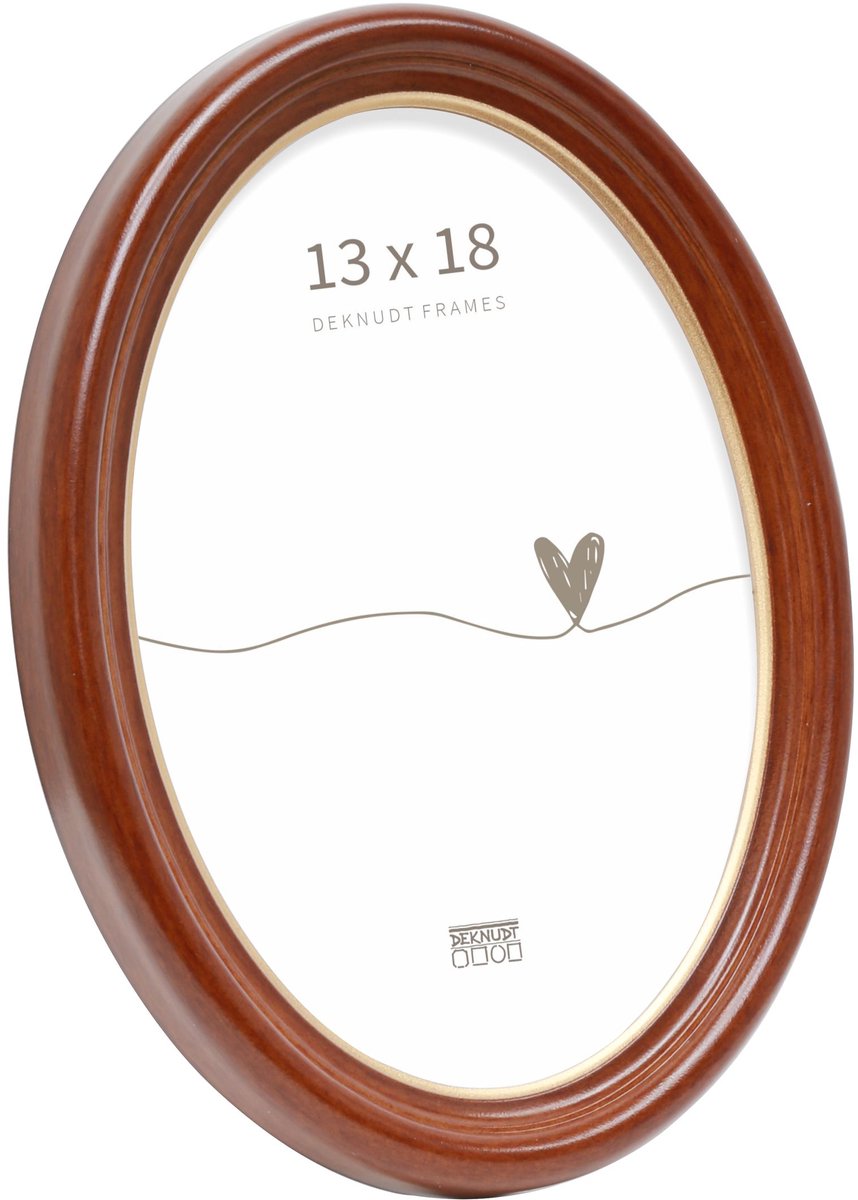 Deknudt Frames fotolijst S100H1 - bruin - ovaal - 13x18 cm