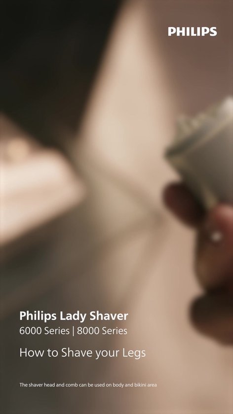 Philips Lady Shaver Series 6000 BRL138/00 – Draadloze Ladyshave voor Benen, Lichaam en Bikinilijn – Nat & Droog – Paars