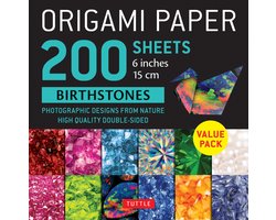 Origami Paper 200 sheets Birthstones 6  (15 cm): Photographic Designs from Nature