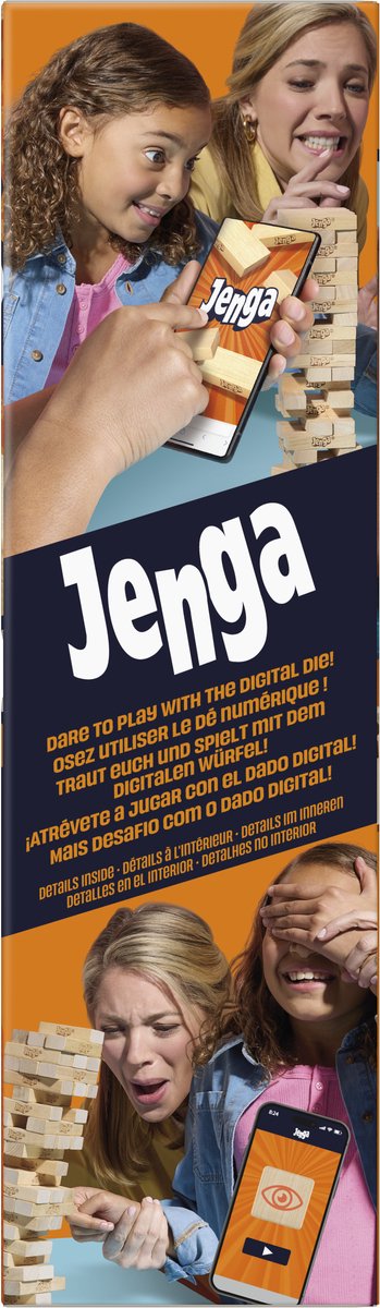 Jenga Vernieuwde Editie met digitale dobbelsteen Gezelschapsspel Officiële +6. — afbeelding 10