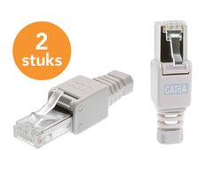 ZELFIX® Toolless RJ45 Connector - Cat 6a - Kabel Connector - Kabelverbinder - U/UTP - 2 Stuks
