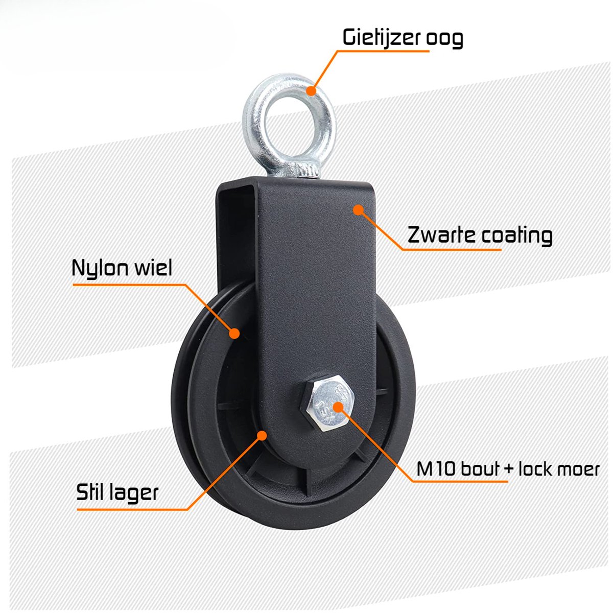 BESPORTBLE Fitness Kabel Katrol Metalen Stille Rotatie Tractie Wiel Katrol Systeem Attachment voor Gym Lifting Oefening Apparatuur DIY Waslijn (Zwart BESPORTBLE Fitness Kabel Katrol Metalen Stille Rotatie Tractie Wiel Katrol Systeem Attachment voor Gym Lifting Oefening Apparatuur DIY Waslijn (Zwart