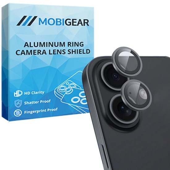 Protection d'écran Mobigear compatible avec Apple iPhone 17 Verres | Protection d'objectif d'appareil photo Mobigear pour objectif unique - Compatible avec les étuis - Zwart