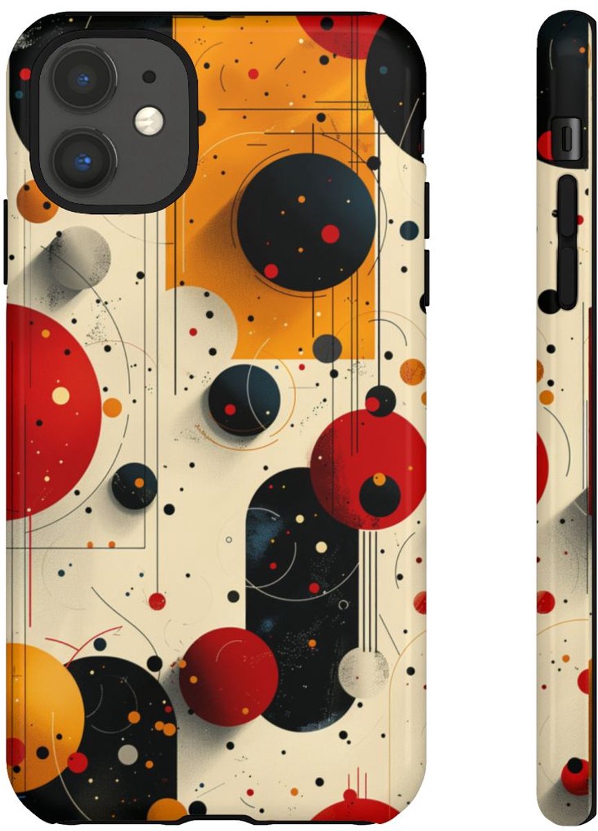 Geometrisch Abstract Cirkels Patroon – Telefoonhoesje Geschikt voor iPhone 11