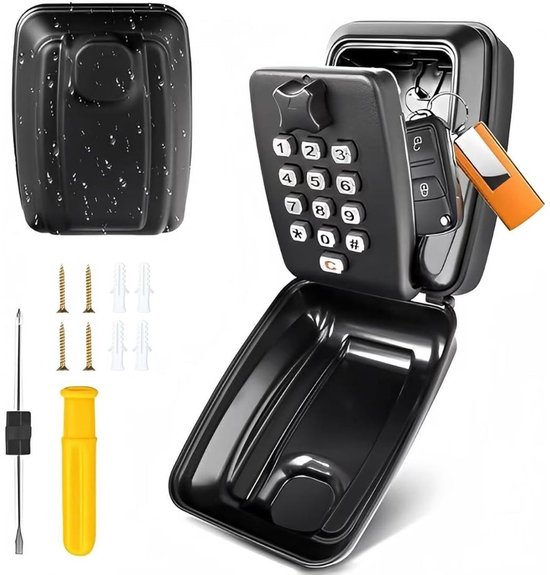 DailySupplies® Sleutelkluisje met Code voor Buiten - Sleutelkast - Wandmontage - Zwart