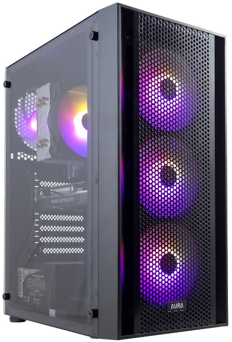 AMD Ryzen 7 8700 8-Core RGB Game Computer / Gaming PC - RTX 3050 6GB - 16GB DDR5 RAM - 500GB M.2 SSD - Windows 11 - WiFi - Gamdias Aura GC2